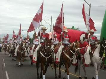 Horses at Windsor's 2014 Canada Day Parade.  (Photo by Adelle Loiselle.)