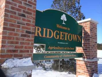 A welcoming sign into Ridgetown. (Photo by Ricardo Veneza)