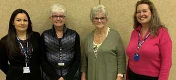 Cathy Telfer (Past President), Marlena Goncalvez (President Elect), Jean Coulson, and
Kelley Robertson (President). (Chatham-Kent Kiwanis Club submitted photo)