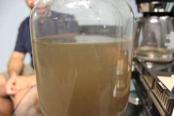 Jakubec says this is water taken from the home of Mark St. Pierre, in Dover Township. 