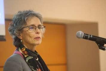Former Ontario Commissioner for the Environment Dr Dianne Saxe speaks at the University of Windsor, October 28, 2019. Photo by Mark Brown/Blackburn News.