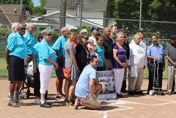 Relatives of the Chatham Coloured All-Stars at Stirling Park in Chatham, June 28 2016 (Photo by Natalia Vega)