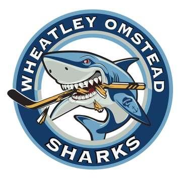 Logo for the Wheatley Omstead Sharks Jr. C hockey team. (Courtesy of Brad Hyatt & the Wheatley Sharks)