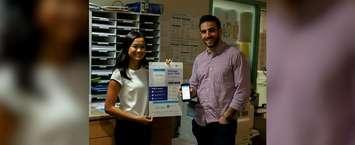 Emily Tran and Cory Blumenfeld, representatives from CoHealth.  (Photo courtesy of Chatham-Kent Health Alliance).
