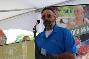Pelee Island Mayor Rick Masse speaks during Tourism Week in Windsor, June 2, 2015. (Photo by Mike Vlasveld)