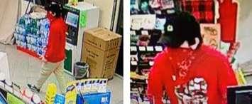 Chatham-Kent police are looking for this man in connection with an alleged robbery in the early morning hours of September 16, 2019. (Photo courtesy of Chatham-Kent police)