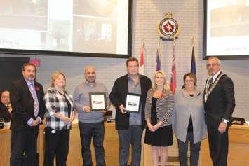 The Chatham-Kent Chamber of Commerce announces latest winners of Feature Act program at council. November 6, 2017. (Photo by Sarah Cowan Blackburn News Chatham-Kent). 