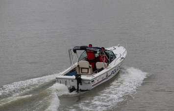 A Chatham-Kent police boat. (Photo by Matt Weverink)