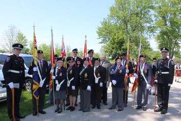 Group of war veterans at Decoration Day Memorial Service. May 28, 2017. (Photo courtesy of Sarah Cowan Blackburn News Chatham-Kent). 