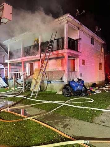 Firefighters from Chatham responded to the blaze at 40 Gray Street just before midnight on Friday. (Photo courtesy of CK Fire) 