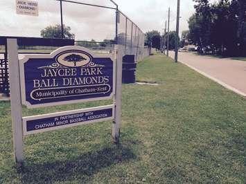 Chatham's Jay Cee Park ball diamonds June 18, 2015 (Photo by Simon Crouch) 