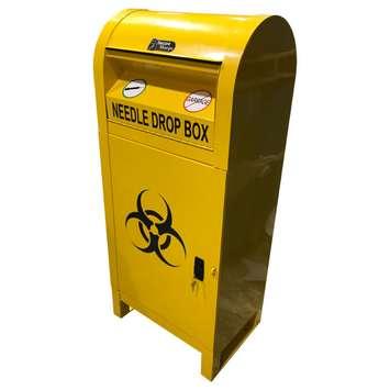 Chatham's new outdoor after hours needle disposal drop box. Oct. 24, 2017. (Photo courtesy of AIDS Support CK)