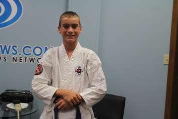 13-year-old Calvin Smit will be representing WMO Team Canada in the WMO World Karate Championships this October in Dublin, Ireland. July 25, 2017. (Photo by Sarah Cowan Blackburn News Chatham-Kent). 