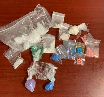 Drugs seized from a residence on Bloomfield Road in Chatham on June 2, 2021. (Photo courtesy of Chatham-Kent police)