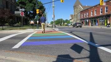Rainbow crosswalk (Photo by Miranda Chant) 