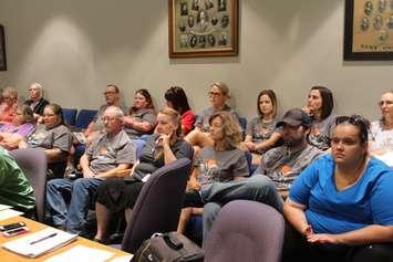 Supporters of the CK Animal Shelter during Monday night's council meeting. September 19, 2016. (Photo by Natalia Vega)