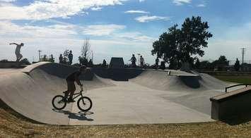Users enjoying the new skate park in Tecumseh, located behind the Town Hall building off Lesperance Rd. July 26, 2013.