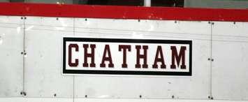 Chatham Maroons home bench. (Photo by Matt Weverink)