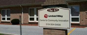 Sign outside of United Way building in Chatham. September 26, 2018. (Photo courtesy of United Way of Chatham-Kent Facebook page)