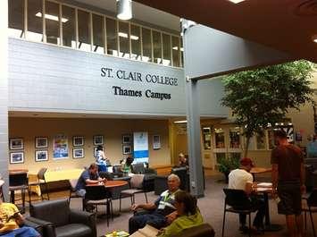 The lobby at St. Clair College's Thames Campus, August 28, 2013 (Photo by Ashton Patis)