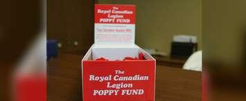 Royal Canadian Legion poppy honour box. (File photo by Simon Crouch)