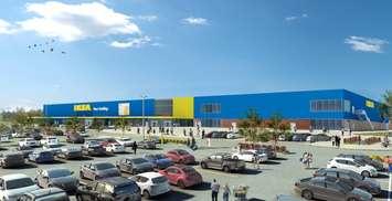 Artist rendering of the planned full-sized IKEA store in London submitted by IKEA Canada. 
