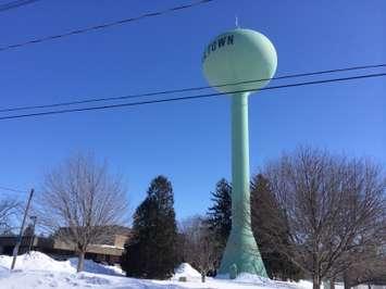 The Ridgetown Water Tower is seen in this February 27, 2015 file photo. (Photo by Ricardo Veneza)