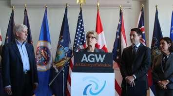 Premier Kathleen Wynne speaks at the conference of Great Lakes and St. Lawrence Governors and Premiers, October 16, 2017. (photo by Maureen Revait) 
