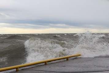Waves in the channel at Erieau Oct 28, 2015 (Photo by Simon Crouch)