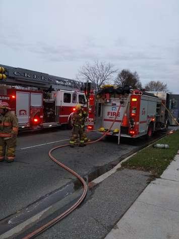 Chatham-Kent fire crews respond to the scene of a fire at a home on St. Clair St. in Chatham. November 15, 2017. (Photo courtesy of Chatham-Kent Fire and Emergency Services)