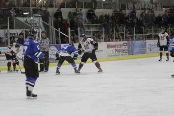 The Chatham Maroons play the London Nationals at the Memorial Arena in Chatham. March 20, 2018. (Photo by Sarah Cowan Blackburn News Chatham-Kent). 