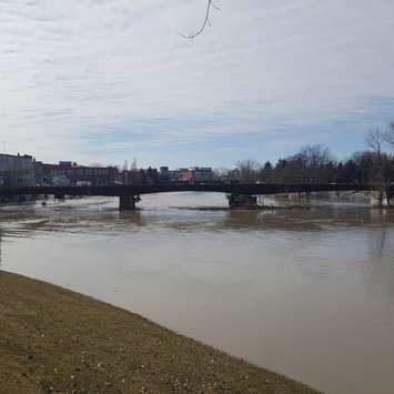 Thamesville & Chatham brace for flooding  on Friday. Photo taken Feb 22, 2018. (Photo courtesy of Lower Thames Valley Conservation Authority)