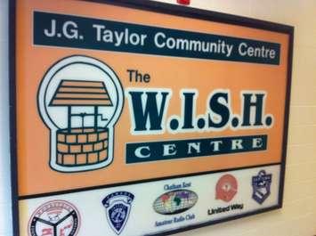 BlackburnNews.com file photo of The WISH Centre sign in Chatham. (Photo by Mike James)