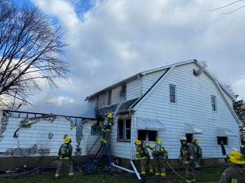 Crews from multiple stations attended a house fire at 8097 Middle Line in Chatham-Kent on Monday December 6, 2021. (Courtesy Chatham-Kent Fire)