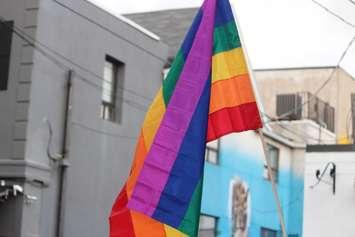 A Pride flag is flown (Photo by Ricardo Veneza)