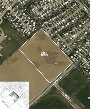 Map for proposed new Catholic school in Chatham. (Photo courtesy of the Municipality of Chatham-Kent). 