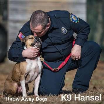 Hansel has become the first pit bull arson detection dog in New Jersey, and possibly in the entire U.S. January 22, 2020. (Photo by Larsons Images)