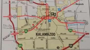 Map of Kalamazoo Mich. BlackburnNews.com file photo