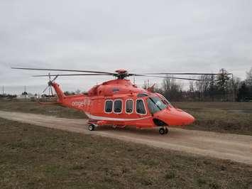 Ornge air ambulance. Photo courtesy of Ontario Provincial Police/Twitter