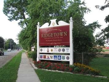 Ridgetown sign. (Photo courtesy of the Municipality of Chatham-Kent)