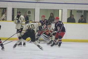 The Wallaceburg Lakers play the Petrolia Flyers on Oct. 23, 2016. (Photo courtesy of Jocelyn McLaughin)