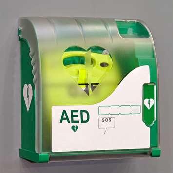 Automated External Defibrillator portable electronic life saver. (Photo courtesy of © Can Stock Photo / Baloncici)