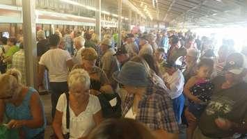 Horse racing fans gather at Leamington Raceway for the first race day of the season, September 7, 2014. (Photo courtesy of Cordell Green)