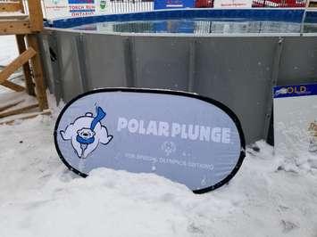 Polar Plunge sign. (Photo by Cheryl Johnstone)