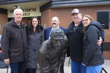 Dresden celebrates Ken Houston with the unveiling of a statue outside the Ken Houston Memorial Agricultural Centre. (Photo by Millar Hill)