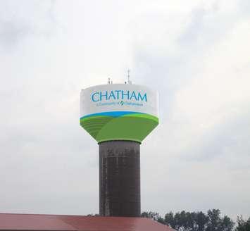 Working on upgrades at the Chatham water tower. (Photo courtesy of the Municipality of Chatham-Kent)