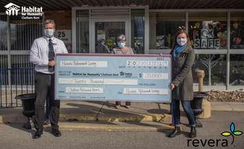 Revera donates $20,000 to Habitat for Humanity Chatham-Kent. (Photo courtesy of Habitat for Humanity Chatham-Kent)