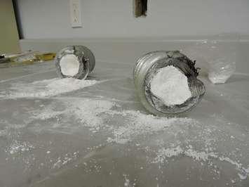 Cocaine concealed within a metal auger. (Photo courtesy of Windsor RCMP)