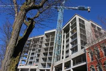 New condominiums under construction in downtown Chatham seen on February 3, 2016. (Photo by Ricardo Veneza)