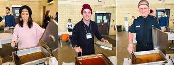 Volunteers serve soup at the inaugural Soup's On fundraiser for Chatham Hope Haven at the Spirit and Life Centre in Chatham. February 18, 2019. (Photo courtesy of Knights of Columbus Our Lady of Beauraing Council 1412 via Facebook)
